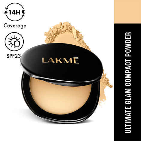 Lakme Ultimate Glam Compact, Skin Lightening Compact Powder with Vitamin B3, 01 Ivory Fair 8 gm