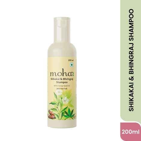 Moha Shikakai & Bhringraj Shampoo | Anti Hair Fall Shampoo with Hemp Seed Oil | 200 ml