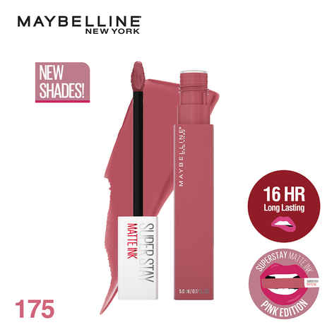 Maybelline New York Super Stay Matte Ink Liquid Lipstick, Lasts Up to 16H - 175 Ringleader, 5 ml