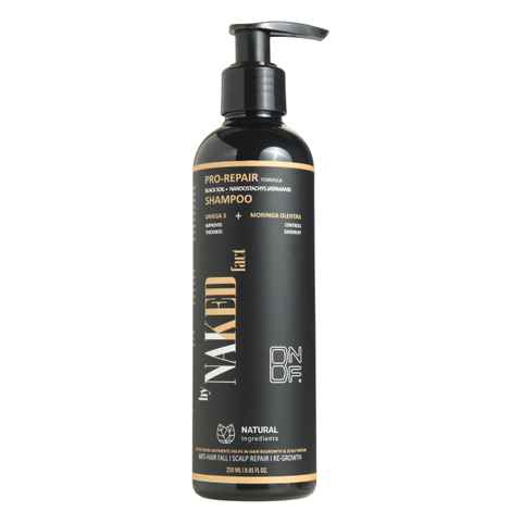 By Naked Fact Pro Repair Anti Hairfall Shampoo| 5X Hair Fall Control Scalp Cleaning & Strengthening | Contains Black Soil, Nardostachys Jatamansi, Omega 3 & Moringa Oleifera | For All Hair Types | For Women & Men | 250 ml