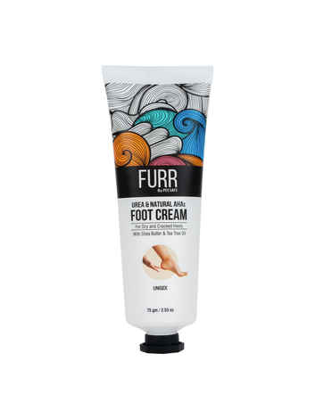FURR By Pee Safe Urea & Natural AHAs Foot Cream - For Dry & Cracked Heels 75 gm