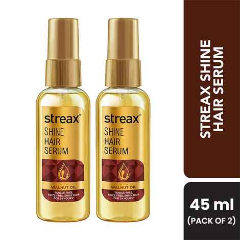 Streax Hair Serum vitalised with Walnut Oil (45 ml)- Pack of 2