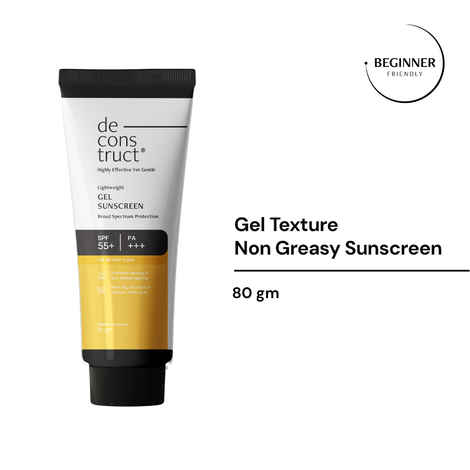 Deconstruct Gel Sunscreen for Oily Skin - SPF 55+ and PA+++ (80 gm)