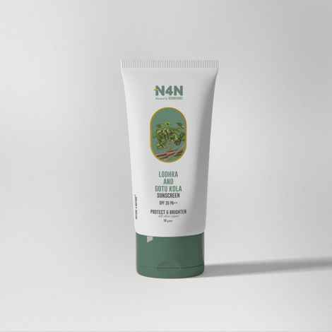 Nature4Nature Sunscreen SPF 35 PA++ with Lodhra & Gotu Kola – Protection against UVB and UVA Rays Brightens Skin – Broad Spectrum Protection for All Skin Types – 50 gm