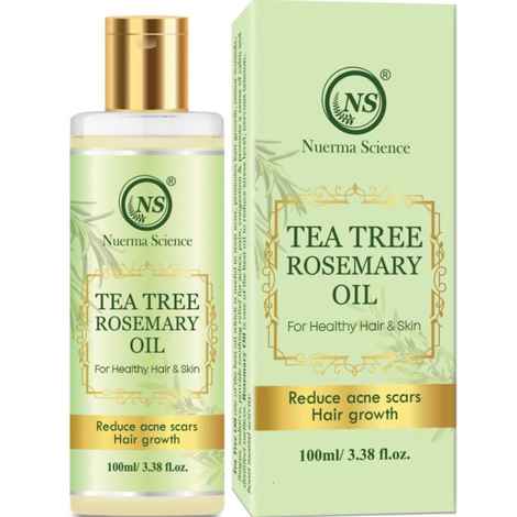 Nuerma Science Tea Tree Rosemary Oil For Healthy Skin & Hair Growth & Anti Dandruff Hair Oil (100 ml)