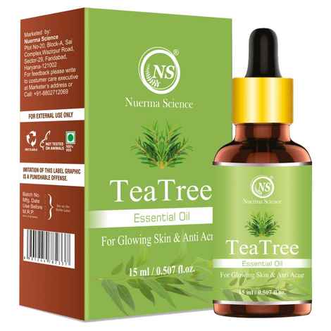 Nuerma Science Tea Tree Essential Oil (100% Pure and Natural, Therapeutic Grade) After Bath Oil Hair Oil (15 ml)