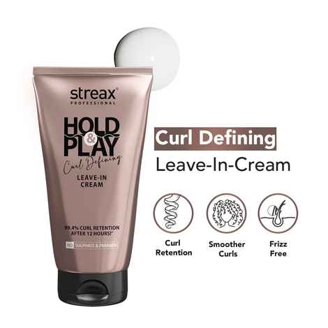 Streax Professional Curl Defining Cream, 150 gm-Leave In Cream for Wavy & Curly Hair