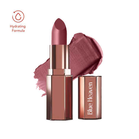 Blue Heaven Roseate Soft Matte Lipstick Infused With Argan & Rosehip Oil for Intense Hydration | High Color Payoff | Long Lasting Lipstick for women | Muted Rose | 4 gm