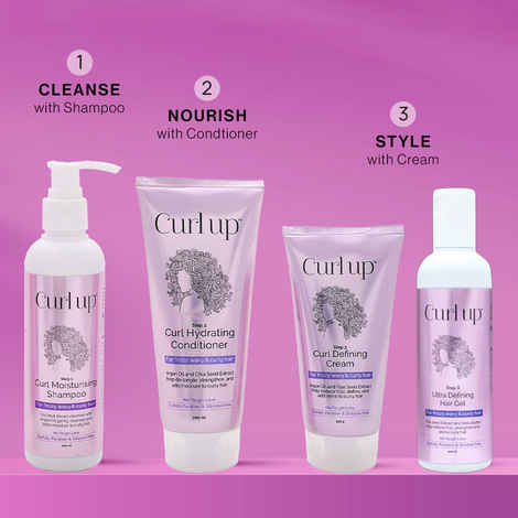 Buy Curl Up Ultra Defining Bundle combo with Shampoo , Conditioner , Cream & Gel Combo of 4 - Purplle