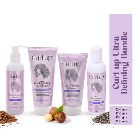 Curl Ultra Defining Bundle combo with Shampoo , Conditioner , Cream & Gel Combo of 4