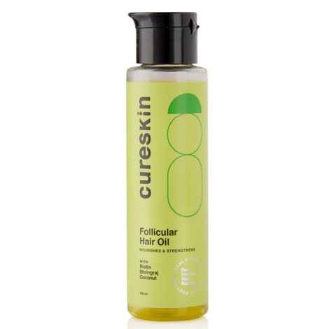 Cureskin Follicular Hair Oil | Nourishes & Strengthens with Biotin, Bhringraj and Coconut Hair Oil (100 ml)