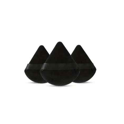 Rhe Cosmetics Mini Triangle Pizza Powder Puff & Makeup Blender Sponge - Black (10 gm)