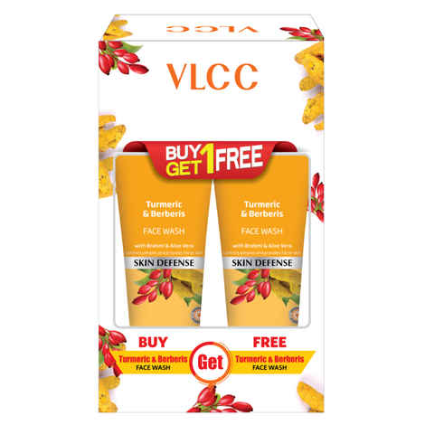 Buy VLCC Turmeric & Berberis Face Wash (150 ml) (150 ml) (Buy 1 Get 1 Free) - Purplle