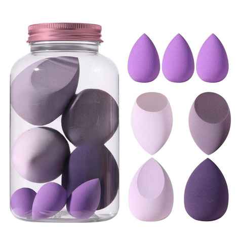 Mepoint Makeup Sponge Set 7 Pcs Multi-color Foundation Blending Beauty Blender, Flawless for Liquid Creams and Powders Colour May Vary