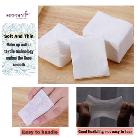 Mepoint Makeup Cotton Pads (500pcs) - Natural, Double-Sided, Water-Saving, Soft & Gentle Facial & Eye Makeup Remover Pads 1 pcs