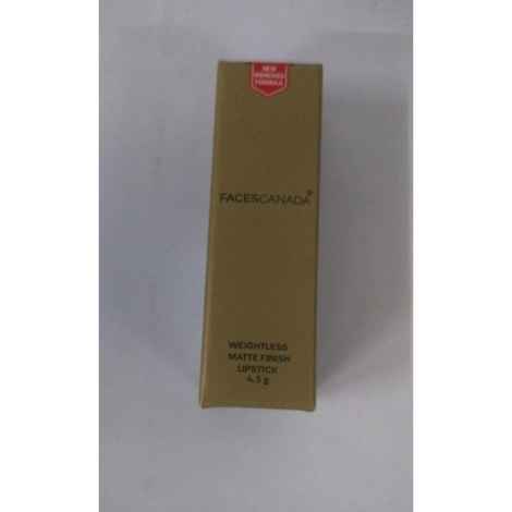 FACES CANADA Weightless Matte Lipstick - Maroon Love 06 (Maroon), 4.5 gm | Highly Pigmented Lip Color | Smooth One Stroke Glide | Moisturizes & Hydrates Lips | Vitamin E, Jojoba & Almond Oil Enriched
