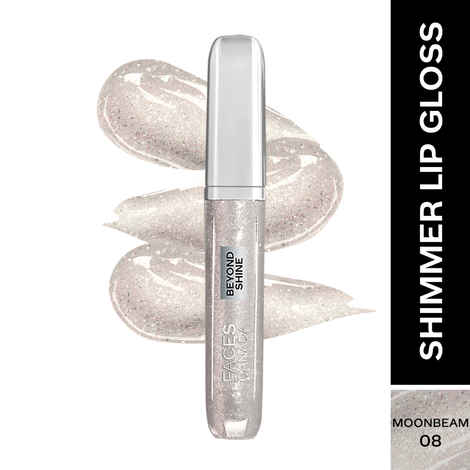 Buy FACES CANADA Beyond Shine Lip Gloss - Moonbeam 08, 3.8 ml | Lightweight Non-Sticky Luxurious Texture For Glossy Lips | Shimmer Finish | Instant Shine | Fuller, Supple & Plump Lips | 24HR Hydration - Purplle