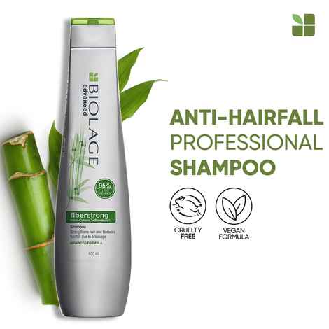 Buy Biolage Professional Fiberstrong Anti-Breakage Shampoo, 95% Less Breakage & Reduces Hairfall, With Bamboo, Vegan & Cruelty-Free, 400 ml - Purplle