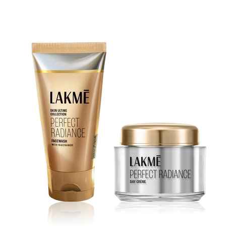 Lakme Perfect Radiance Brightening Face Wash, Illuminated Look, 50 g + Day Cream 50 gm