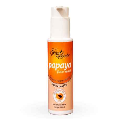 Skin Secrets Papaya Face Wash with Papaya Extract for Blemish Free Skin| Paraben & Sulphate Free| 120 ml