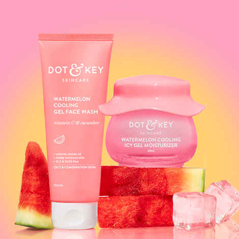 Dot & Key Cooling Gel Moisturizer & Cleanser Duo Skin Care Kit Combo of 2