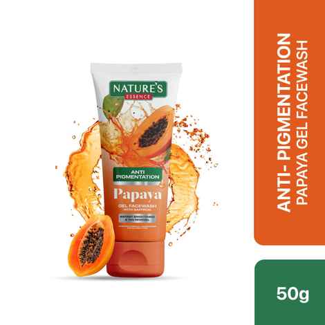 Buy Nature's Essence Anti Pigmentation Papaya Gel Face wash for women infused with Saffron |reduces Spot| Instant Brightening |Tan Removal 50 gm - Purplle