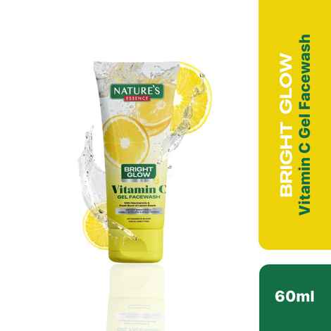 Nature's Essence Vitamin C Gel Face Wash | Infused with Yuzu Lemon & Niacinamide | Eliminates Excess Oil & Dirt | Brightens Skin | Removes Dark Spots, 50 gm