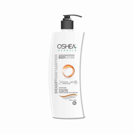 Buy Oshea Herbals Sheasoft Honey & Saffron Body Lotion (400 ml) - Purplle