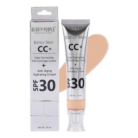 Beauty People CC Cream Lightweight Foundation| CC Cream For Women | Colour Correction For All Skin Types (Mild Earth, 35 ml)