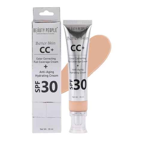 Beauty People CC Cream Lightweight Foundation| CC Cream For Women | Colour Correction For All Skin Types (Golden Glow, 35 ml)