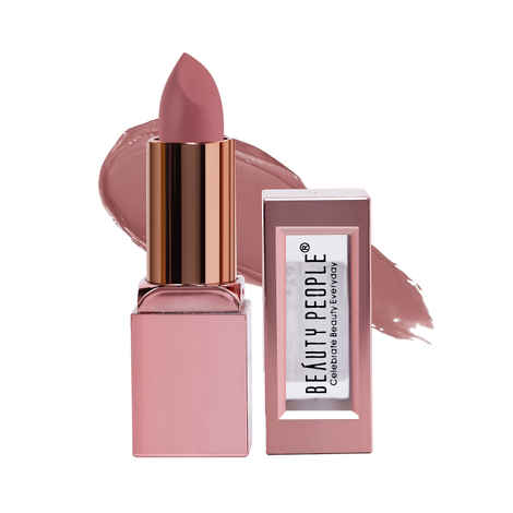 Buy Beauty People Glorified Gold Lipstick- Vitamin-E & Avocado Oil|Matte Finish|12-Hrs Long Stay Lipstick (BP-101(Beige Turner ), 3.8 gm) - Purplle