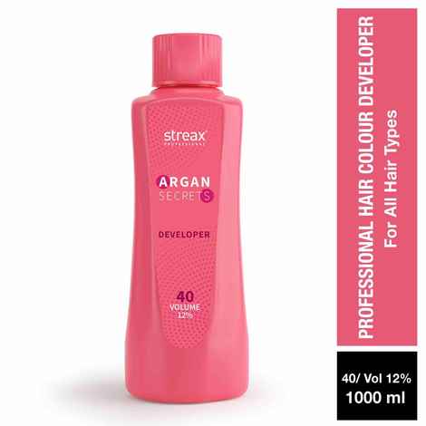 Buy Streax Professional Developer for Argan Secret Colourant - 40 Volume 12% (1000 ml) - Purplle