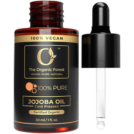 The Organic Forest Plant Based Jojoba Oil for Skin, Face Glow & Nails – Pure & Organic Cold Pressed Jojoba Oil for Hair Growth, Gua Sha, Anti-Aging & Scalp Nourishment | Best Body Oil for Moisturizing 30 ml