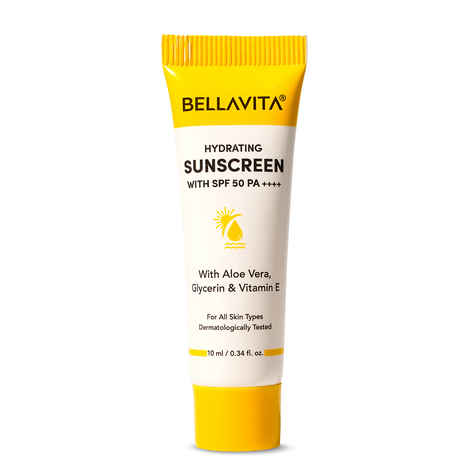 Bella Vita Water based Hydrating Sunscreen, SPF 50, Lightweight PA+++ for Men and Women (10 ml)