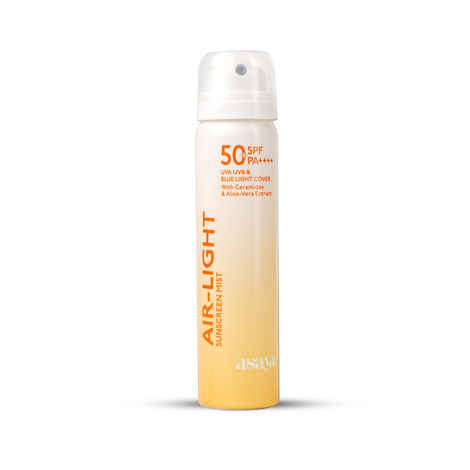 Asaya Air Light Mist Sunscreen spray for Face & Body SPF 50 PA+++,No white cast & makeup friendly 75 ml