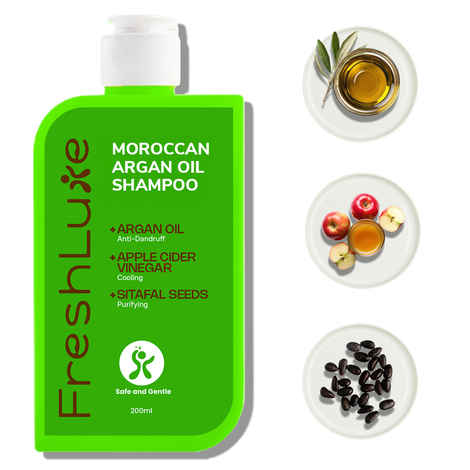 Buy FreshLuxe Repair Shampoo | with Moroccan Argan Oil & Apple Cider | Unisex | 200 ml - Purplle