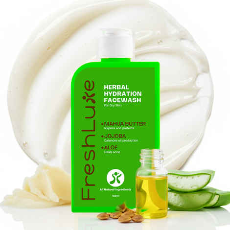 Buy FreshLuxe Herbal Hydration Face Wash | Aloe Vera & Neem | Gentle Cleanse & Deep Moisture | Unisex | Natural | 100 ml - Purplle
