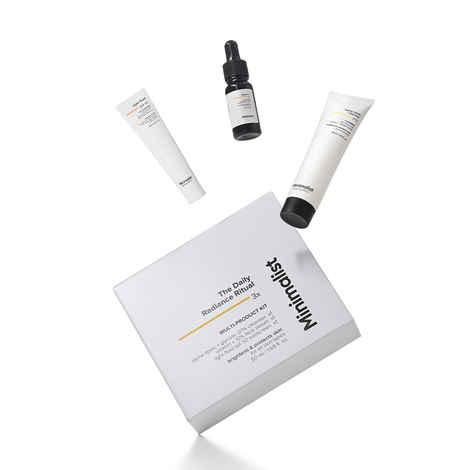 Minimalist Daily Radiance Ritual Kit [Cleanser 30 ml + Vitamin C 10 ml + Fluid Sunscreen 10 ml]