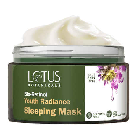 Lotus Botanicals Bio Retinol Youth Radiance Sleeping Mask | Reduces Fights Fine Lines & Nourishes Skin | Preservative Free | For All Skin Types |(50 gm)