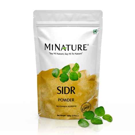 MINATURE 100% Natural Sidr Powder for Hair Cleansing & DIY Herbal Hair Pack – 100 gm