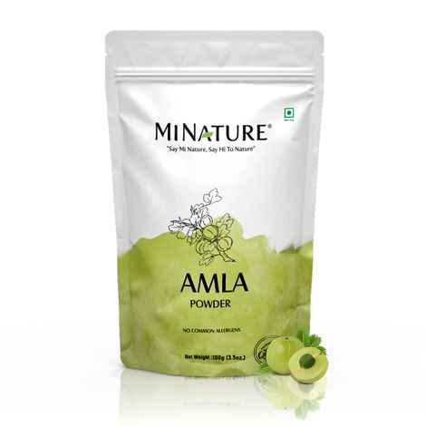 MINATURE Natural Pure Amla Powder for Herbal Hair Care – Finely Ground Indian Gooseberry Powder for DIY Hair mask – 100 gm