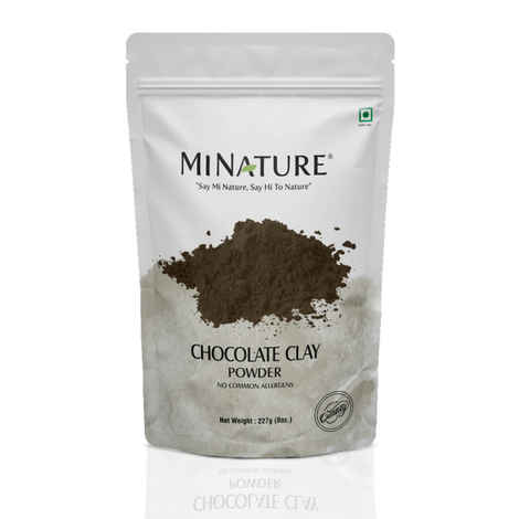 MINATURE Natural Chocolate Clay Powder for Herbal Face Care – Finely Ground Natural Clay Powder for DIY Face Packs and Skin Care – 227 gm