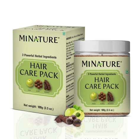 MINATURE Hair Care Pack with Amla, Aritha & Shikakai – 100 gm Jar for Natural Hair Cleansing and Conditioning
