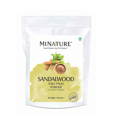 MINATURE Pure Sandalwood Powder – 227 gm Resealable Pack for Natural Skin Care and Soothing Face Masks