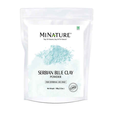 MINATURE Serbian Blue Clay Powder – 100 gm Fine Clay for DIY Face Masks and Skincare Formulations