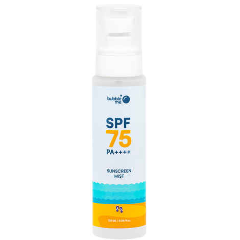 Bubble Me SPF 75 PA++++ Sunscreen Body Mist | Enriched with Rice Water & White Tea Extract | Fast-Absorbing | Water Resistant |120 ml