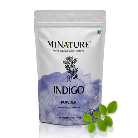MINATURE Indigo Powder – 100 gm Resealable Pack for Natural Hair Coloring and Conditioning – (Hair Pack)