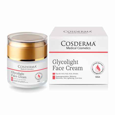 Cosderma Glycolight Face Cream - Brighten & Rejuvenate Overnight Cream | Reduces Acne and Blemishes 50 gm