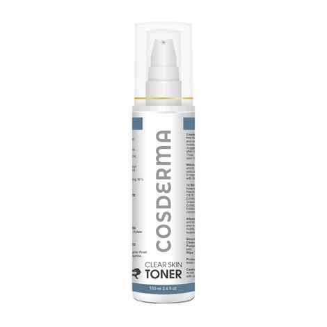 Cosderma Clear Skin Toner | Oil Control & Botanical Enriched Deep Cleanser 100 ml