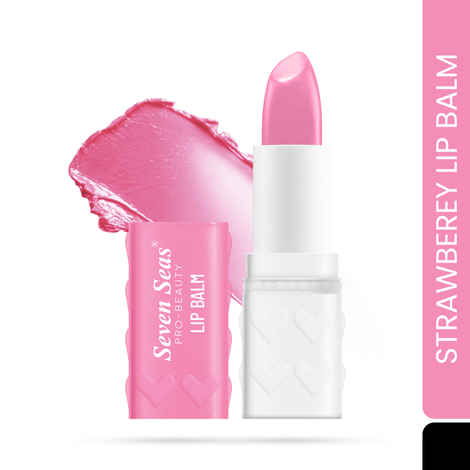 Seven Seas Hydra Touch Lip Balm - Strawberry (3.5 gm) | Keeps Lips Soft & Smooth | Non Sticky Texture | Prevents Chapped Lips | Highly Moisturising Lip Balm